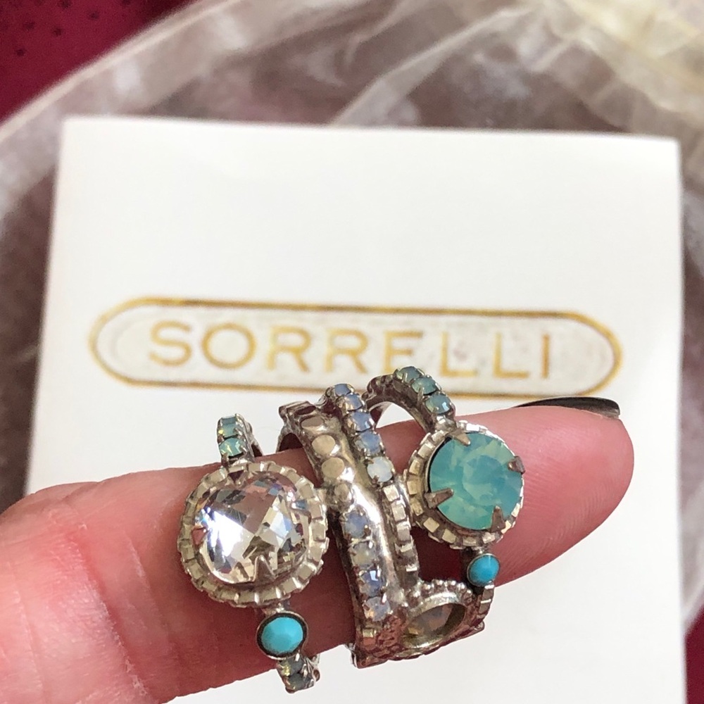Sorrelli Blue and Silver Rings Collection
